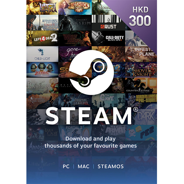 Steam預付卡300HKD-Steam點卡批發-帐号精灵