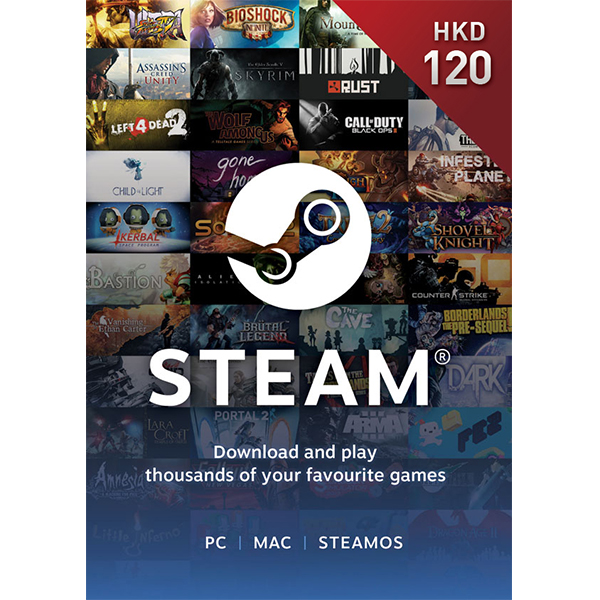 Steam預付卡120HKD-Steam點卡批發-帐号精灵