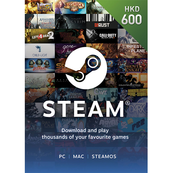 Steam預付卡600HKD-Steam點卡批發-帐号精灵