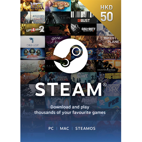 Steam預付卡50HKD-Steam點卡批發-帐号精灵