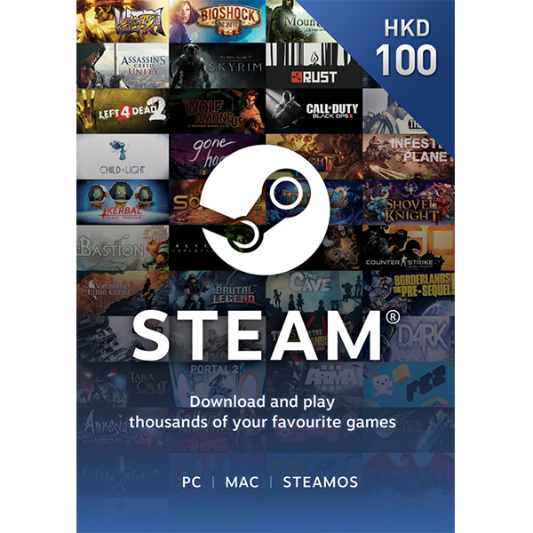 Steam預付卡100HKD-Steam點卡批發-帐号精灵